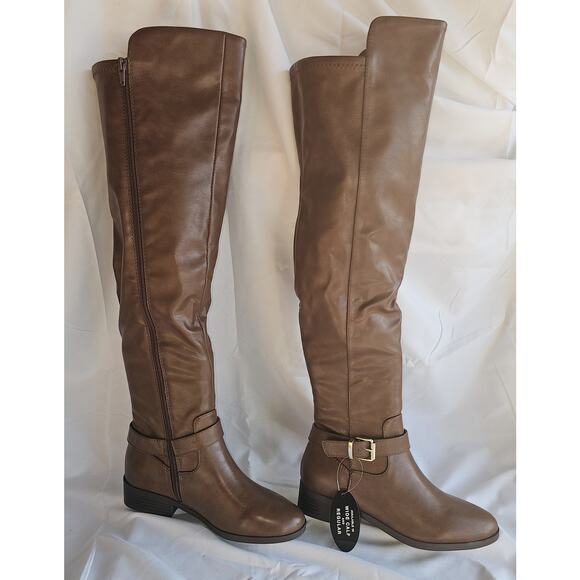 Women's Charlaa Buckled Over-The-Knee Wide-Calf Boots - Picture 2 of 6